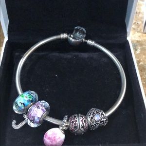 Pandora bracelet and charms